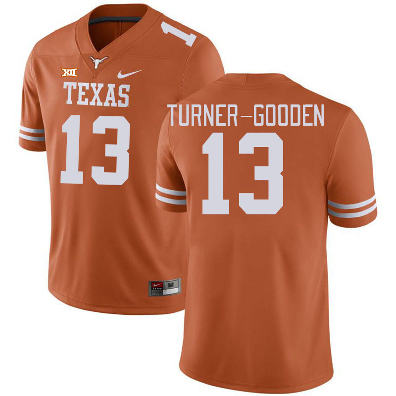 Men #13 Larry Turner-Gooden Texas Longhorns College Football Jerseys Stitched Sale-Black
